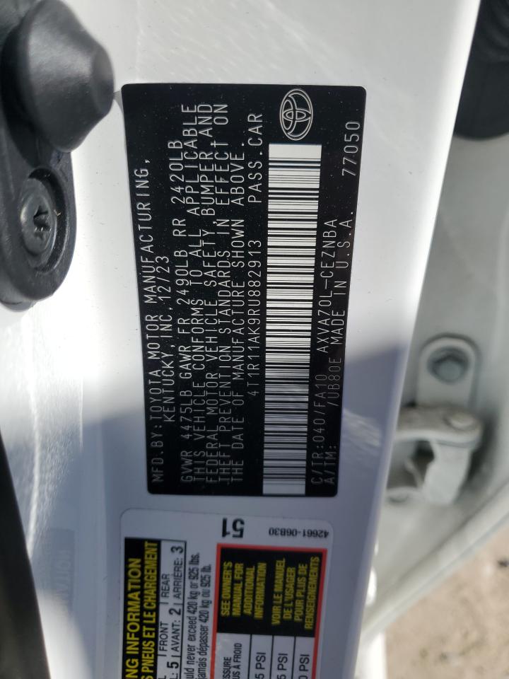 2024 TOYOTA CAMRY LE VIN:4T1R11AK9RU882913