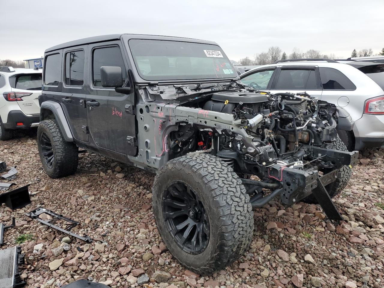 2022 JEEP WRANGLER UNLIMITED SAHARA VIN:1C4HJXEN9NW191371