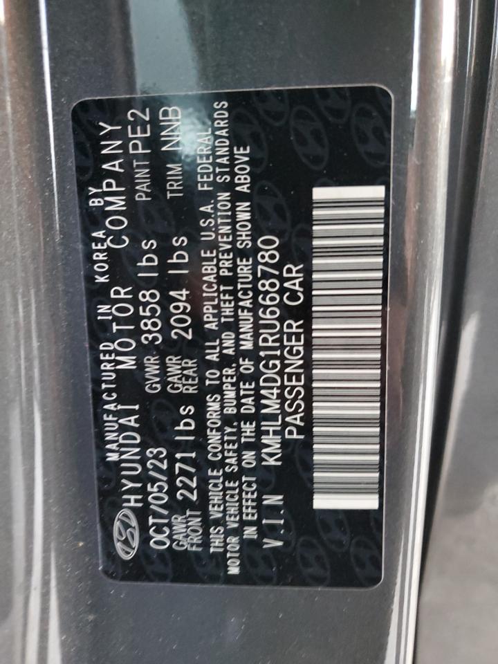2024 HYUNDAI ELANTRA SEL VIN:KMHLM4DG1RU668780