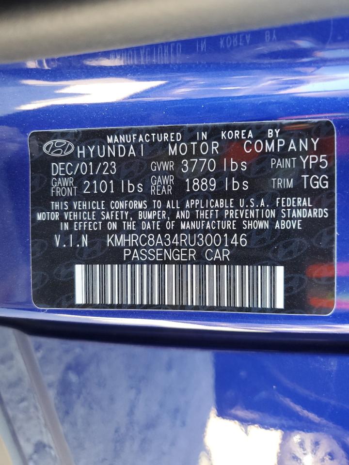 2024 HYUNDAI VENUE SEL VIN:KMHRC8A34RU300146