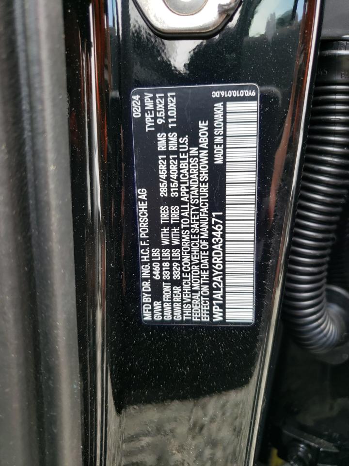 2024 PORSCHE CAYENNE S VIN:WP1AL2AY6RDA34671