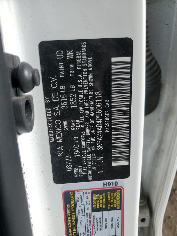 2023 KIA RIO LX VIN:3KPA24AD4PE606118