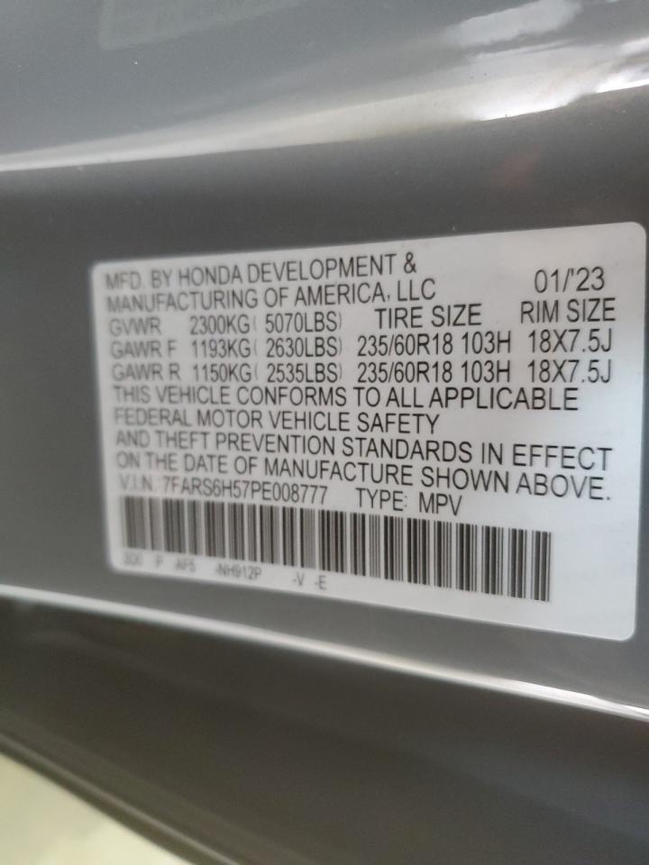 2023 HONDA CR-V SPORT VIN:7FARS6H57PE008777