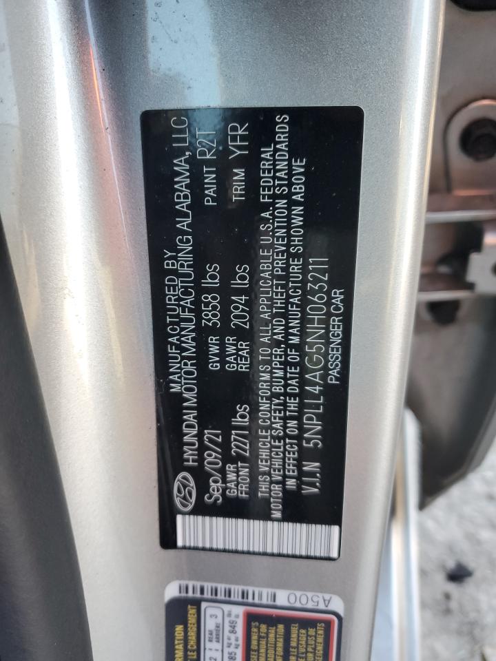 2022 HYUNDAI ELANTRA SE VIN:5NPLL4AG5NH063211