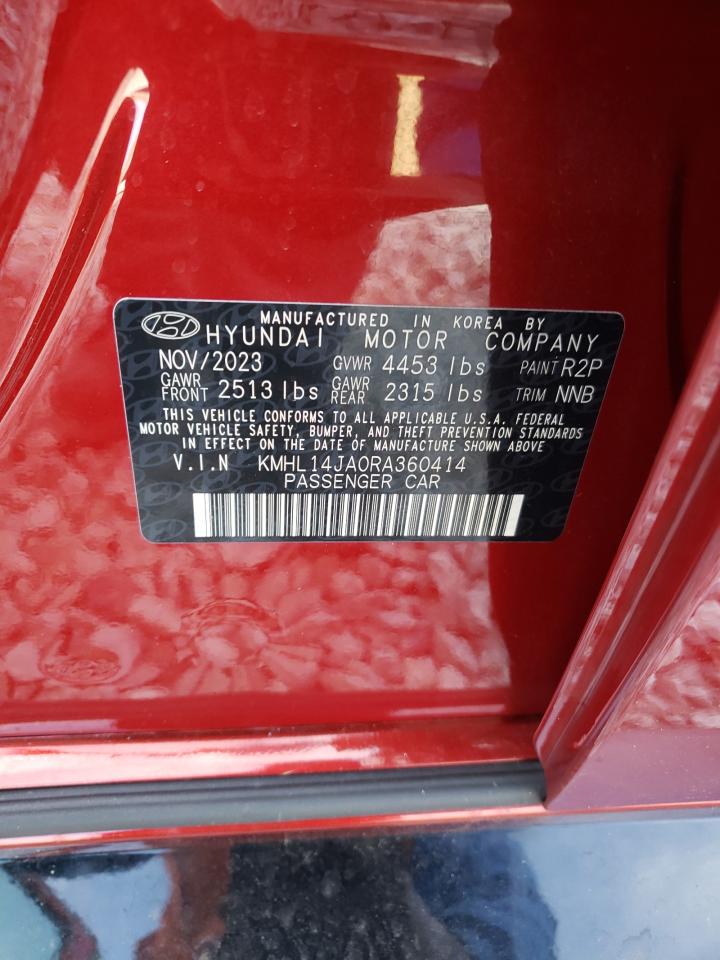 2024 HYUNDAI SONATA SEL VIN:KMHL14JA0RA360414
