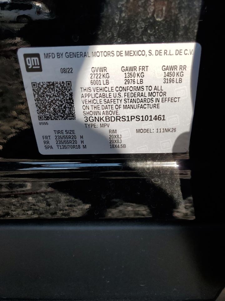 2023 CHEVROLET BLAZER 3LT VIN:3GNKBDRS1PS101461