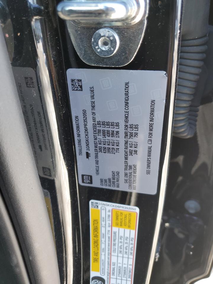 2023 CHEVROLET SUBURBAN K1500 LT VIN:1GNSKCKD6PR352050