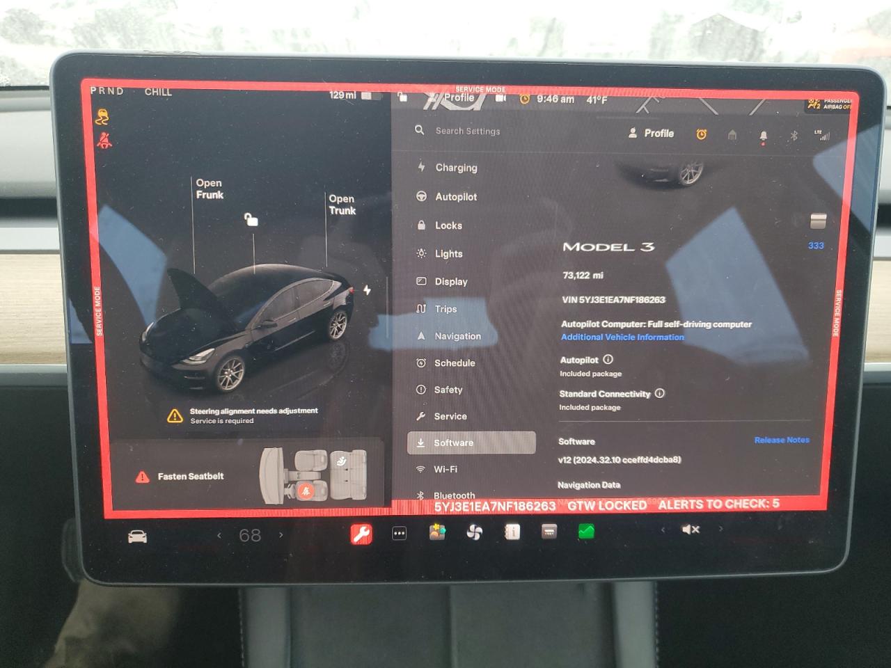 2022 TESLA MODEL 3  VIN:5YJ3E1EA7NF186263