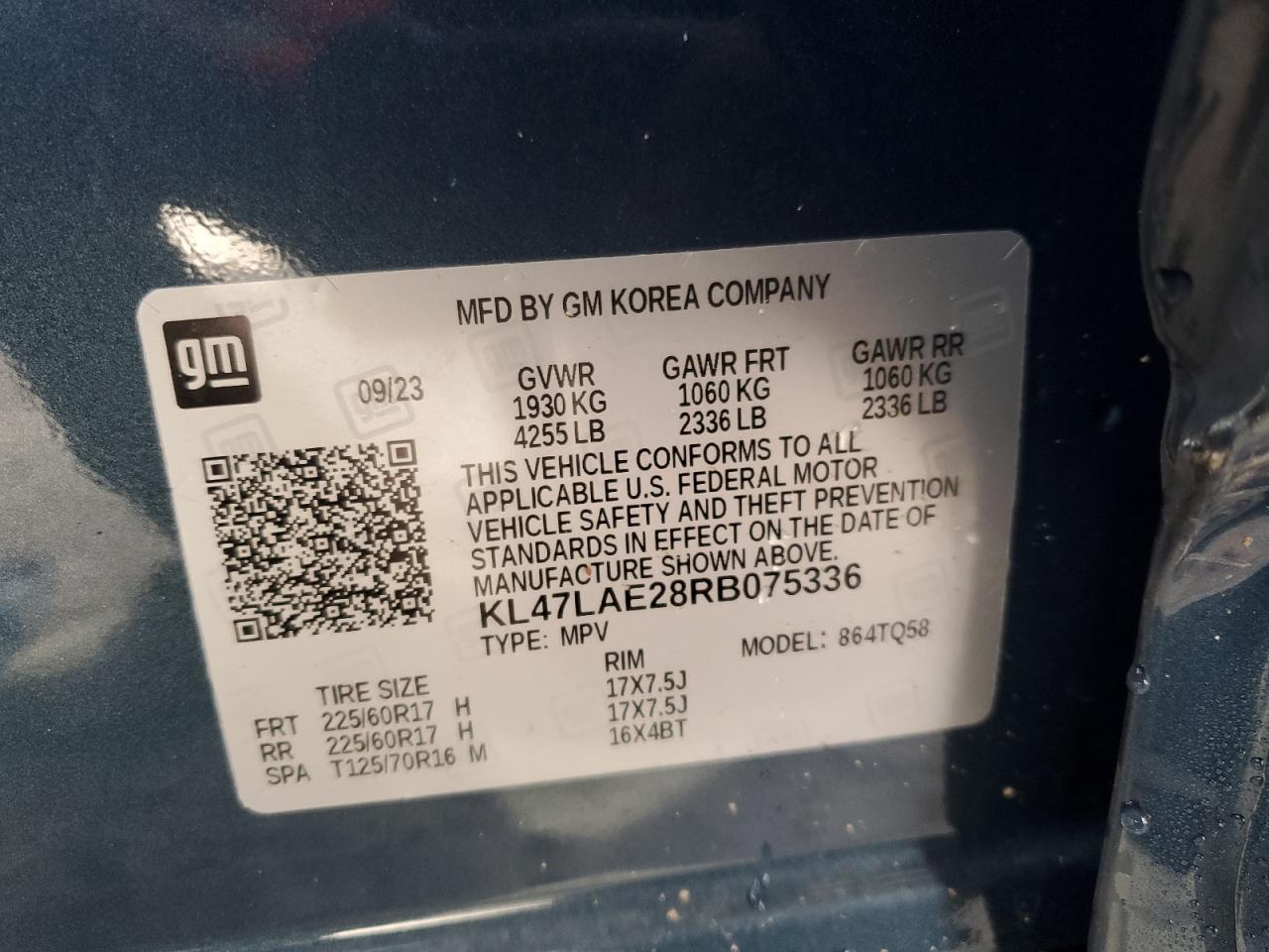 2024 BUICK ENVISTA PREFERRED VIN:KL47LAE28RB075336