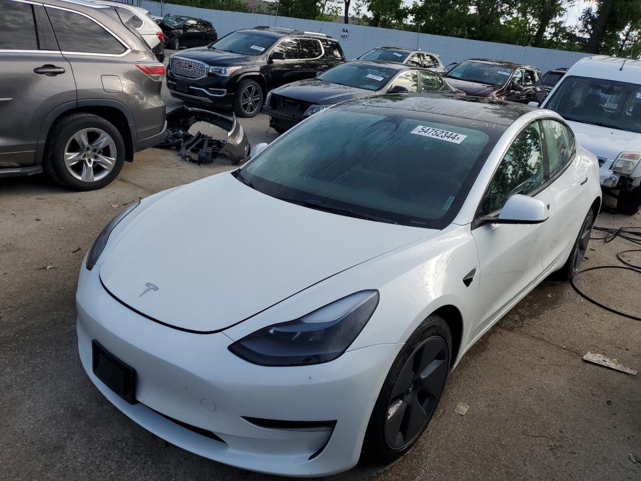 2022 TESLA MODEL 3  VIN:5YJ3E1EBXNF273406