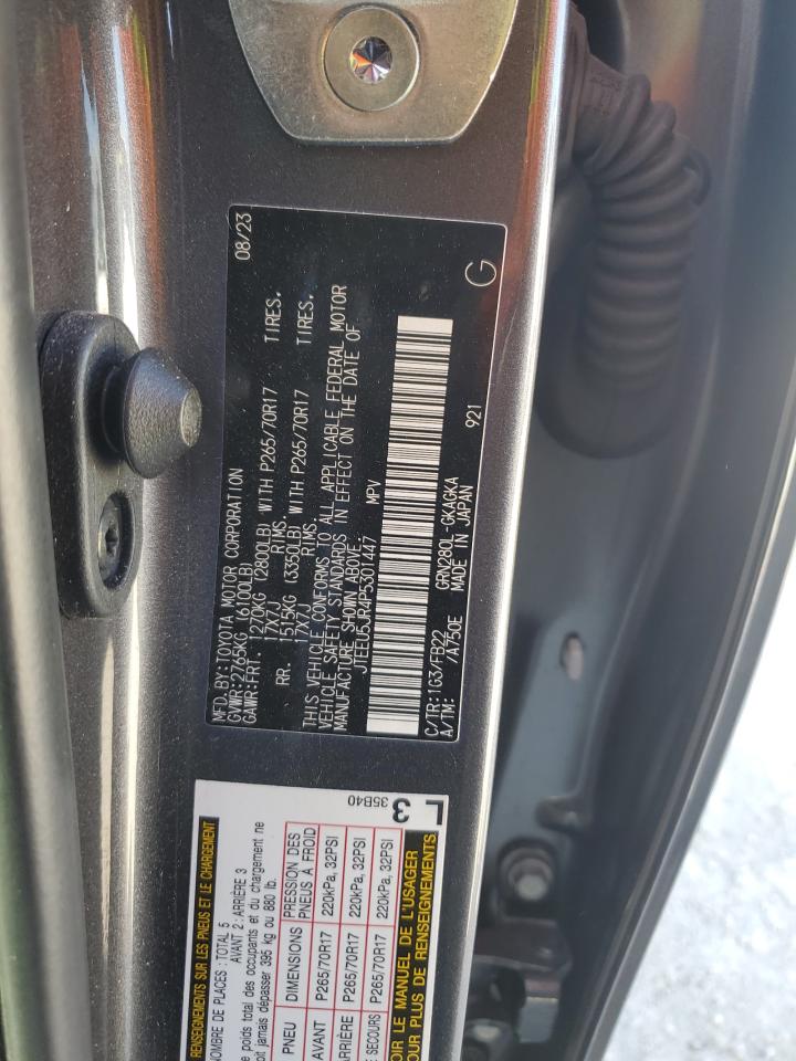 2023 TOYOTA 4RUNNER SR5 VIN:JTEEU5JR4P5301447