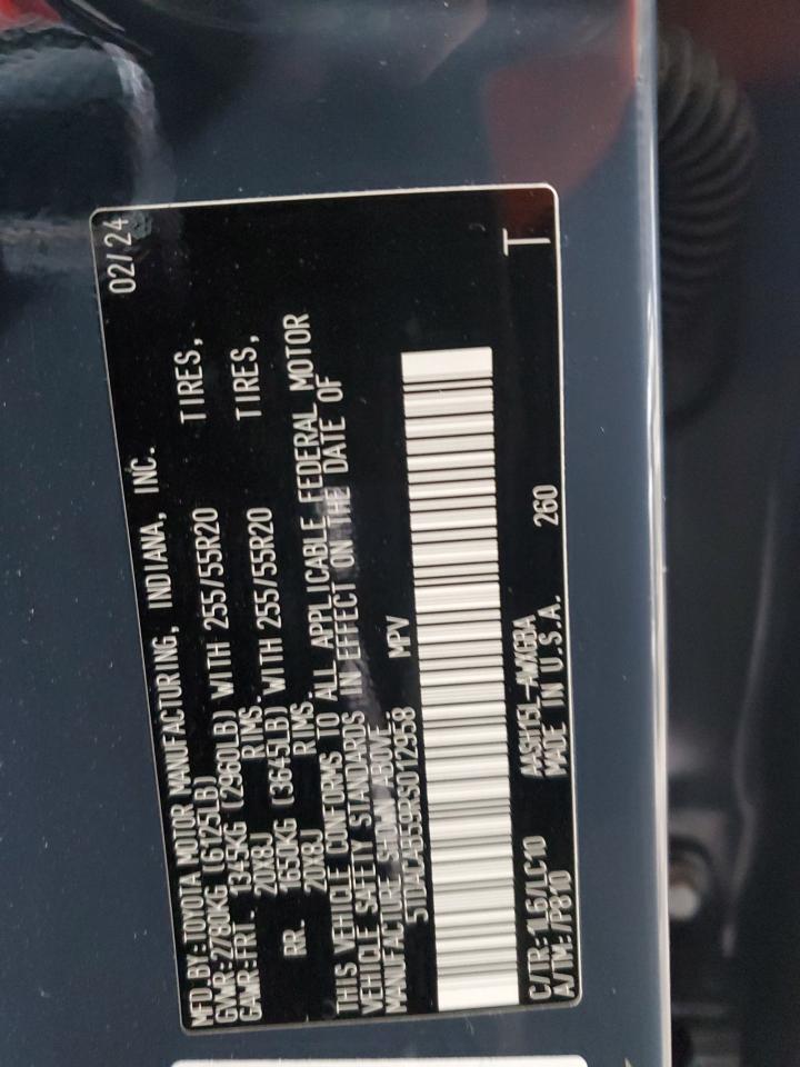 2024 TOYOTA GRAND HIGHLANDER XLE VIN:5TDACAB59RS012958