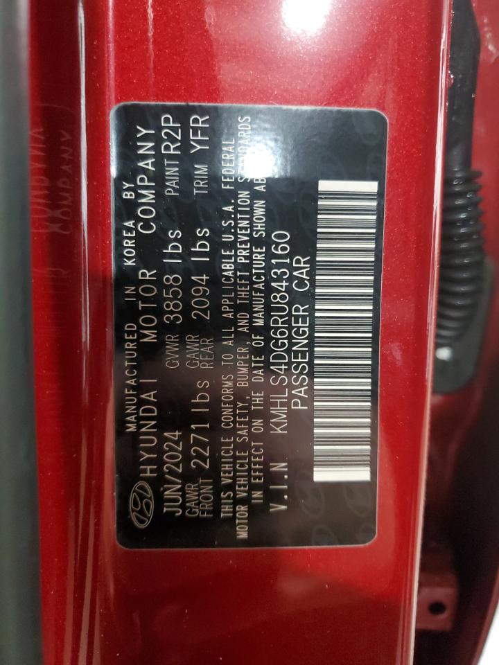 2024 HYUNDAI ELANTRA SEL VIN:KMHLS4DG6RU843160