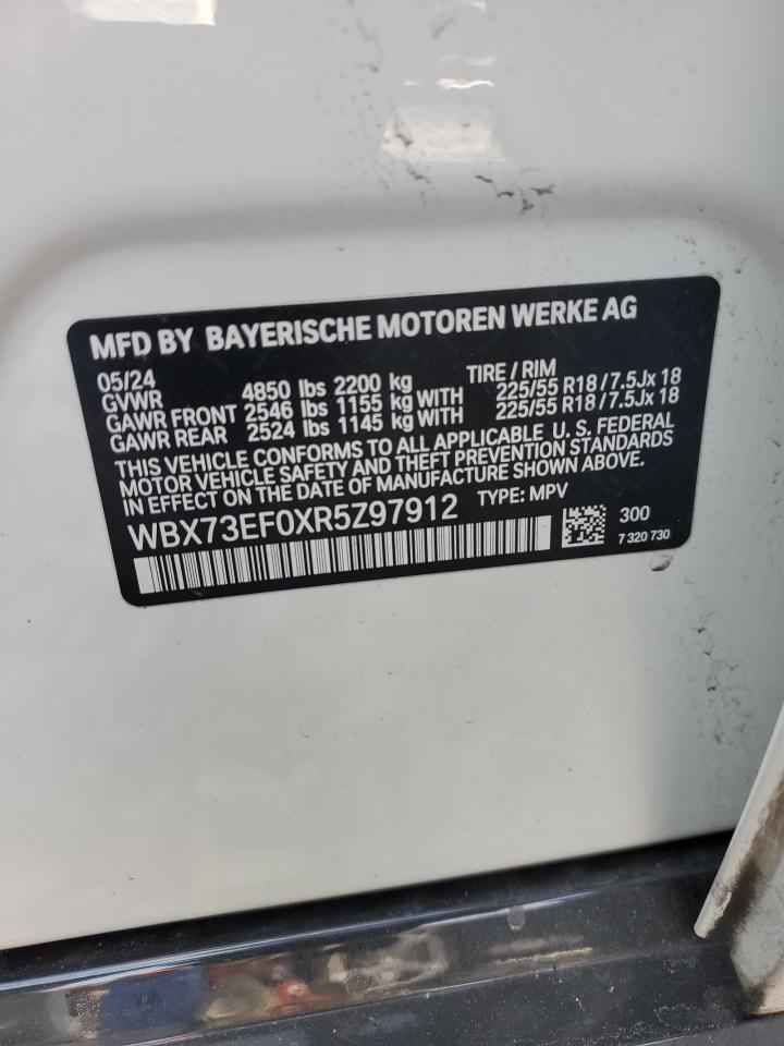 2024 BMW X1 XDRIVE28I VIN:WBX73EF0XR5Z97912