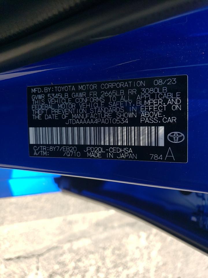 2023 TOYOTA MIRAI XLE VIN:JTDAAAAA4PA010534