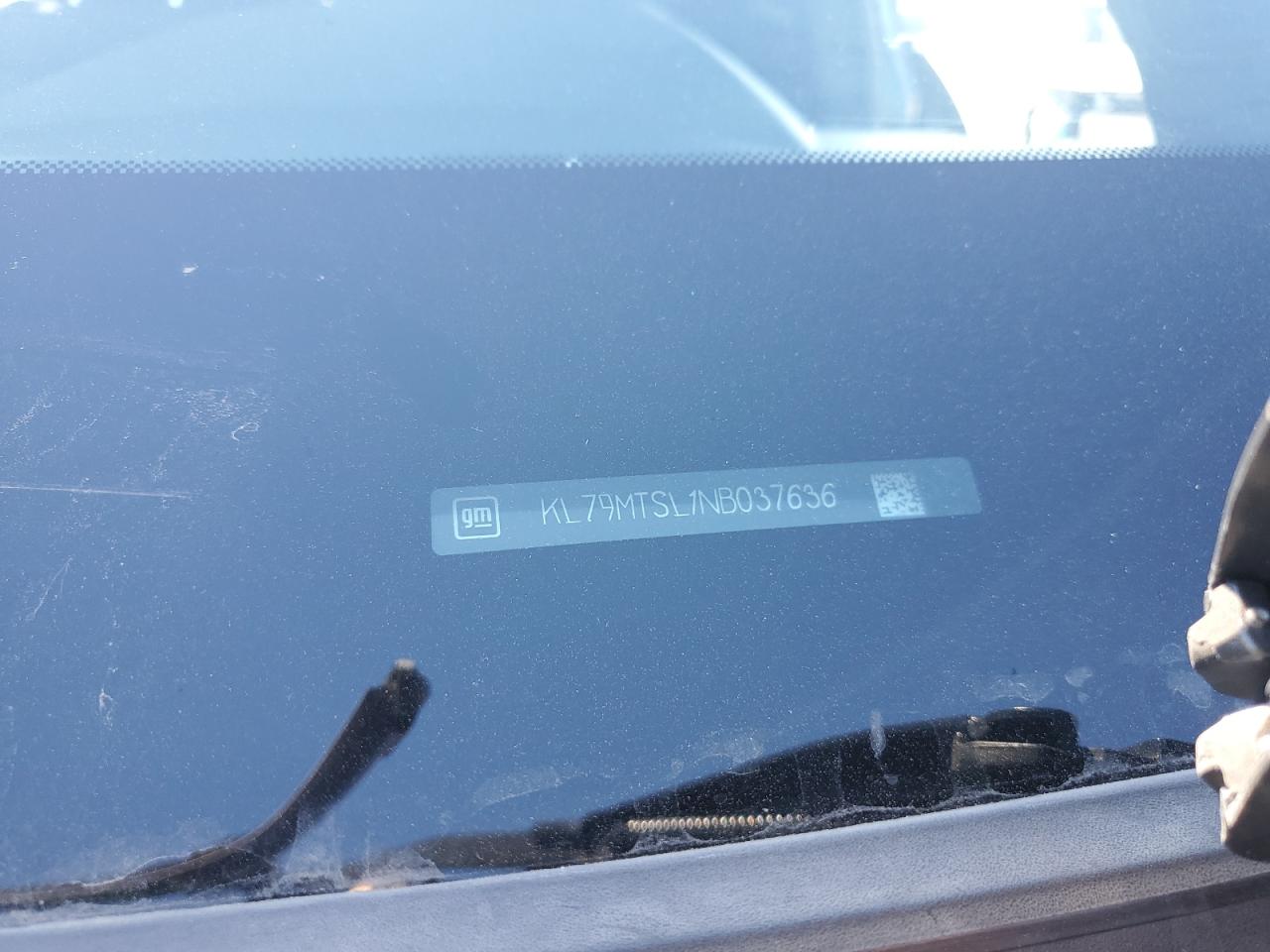 2022 CHEVROLET TRAILBLAZER RS VIN:KL79MTSL1NB037636