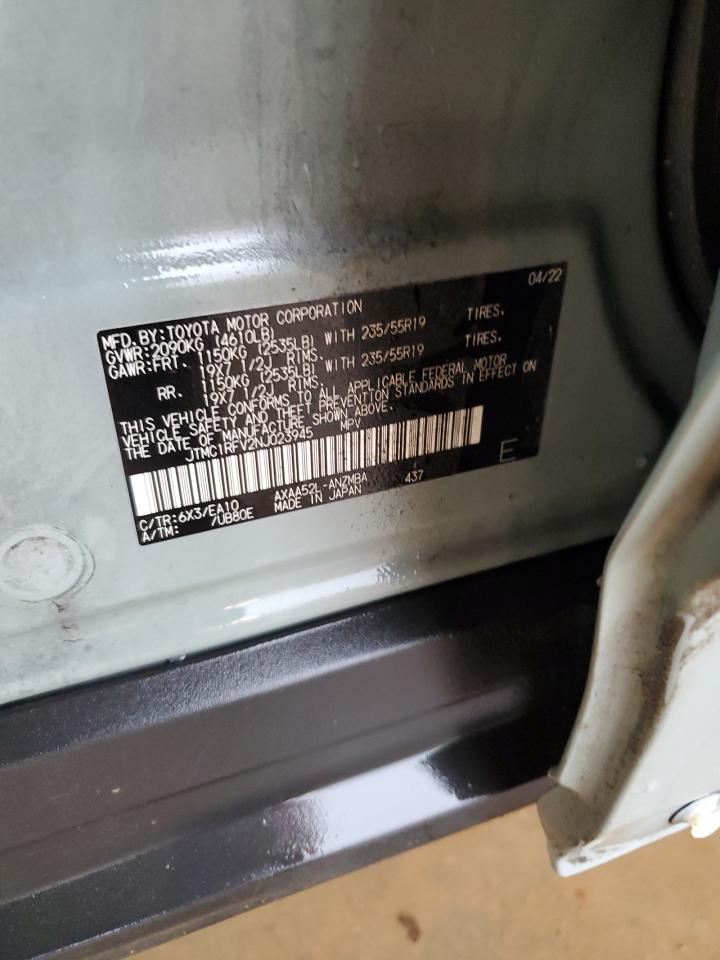 2022 TOYOTA RAV4 XLE PREMIUM VIN:JTMC1RFV2NJ023945