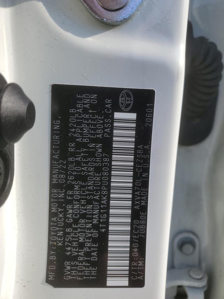 2023 TOYOTA CAMRY SE NIGHT SHADE VIN:4T1G11AK8PU080387