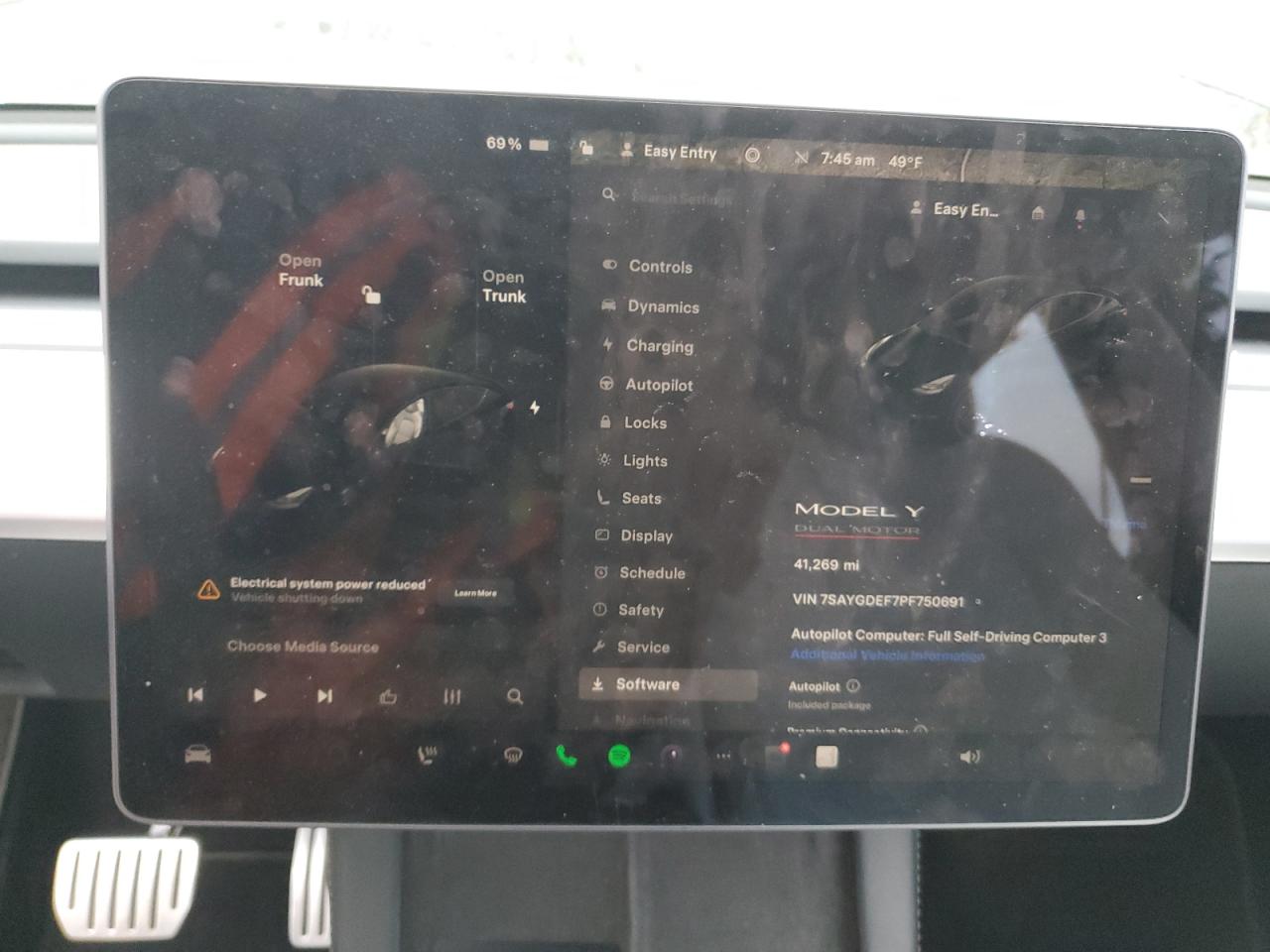 2023 TESLA MODEL Y  VIN:7SAYGDEF7PF750691