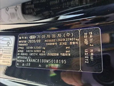 2020 Kia Carnival VIN: