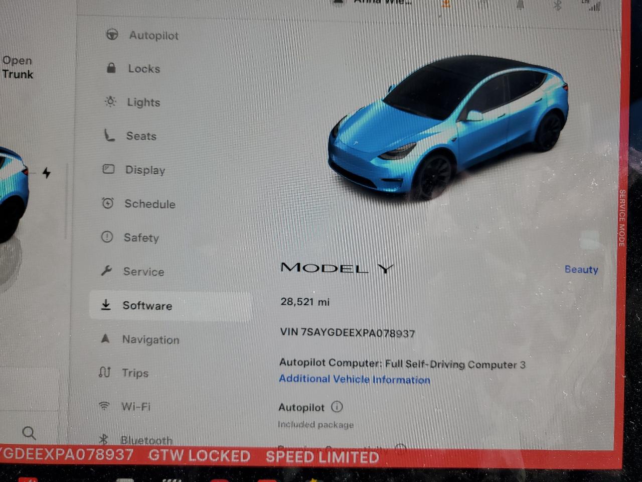 2023 TESLA MODEL Y  VIN:7SAYGDEEXPA078937