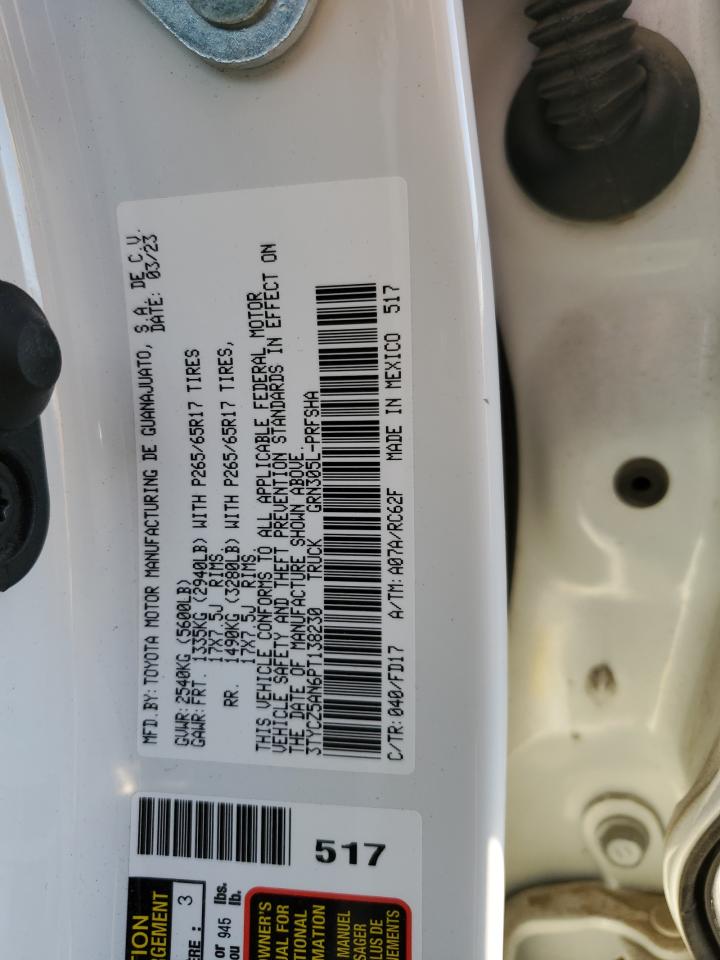 2023 TOYOTA TACOMA DOUBLE CAB VIN:3TYCZ5AN6PT138230