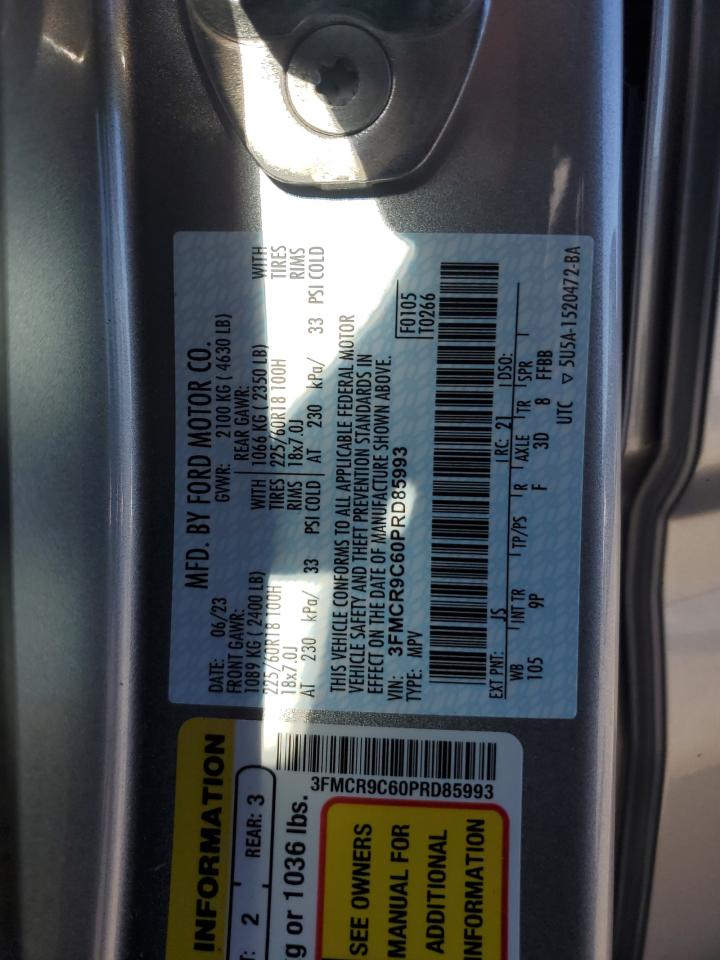 2023 FORD BRONCO SPORT OUTER BANKS VIN:3FMCR9C60PRD85993