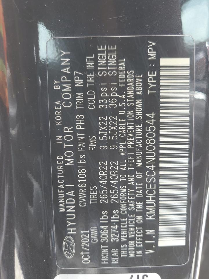 2022 GENESIS GV80 BASE VIN:KMUHCESC4NU080544