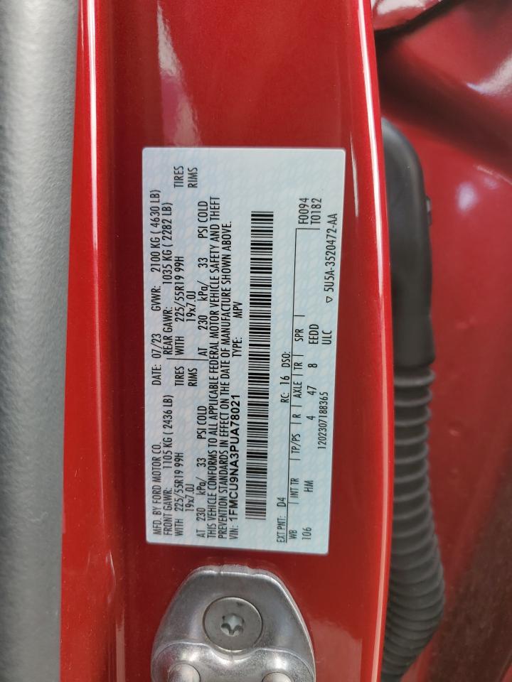 2023 FORD ESCAPE ST LINE SELECT VIN:1FMCU9NA3PUA78021