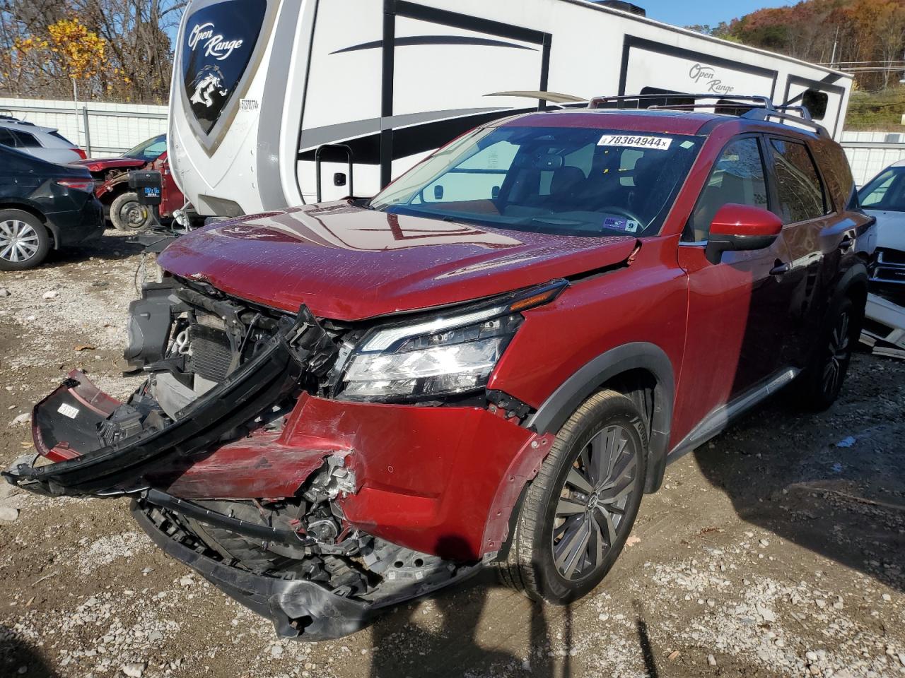2022 NISSAN PATHFINDER PLATINUM VIN:5N1DR3DK8NC269191