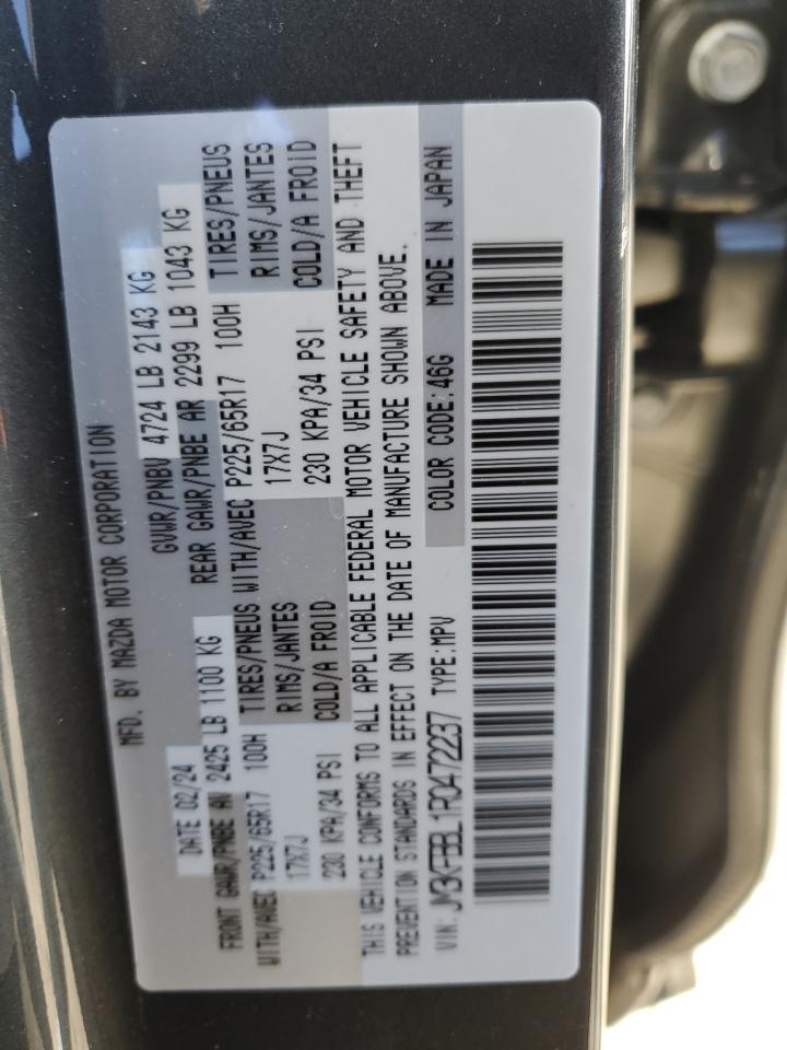 2024 MAZDA CX-5 SELECT VIN:JM3KFBBL1R0472237