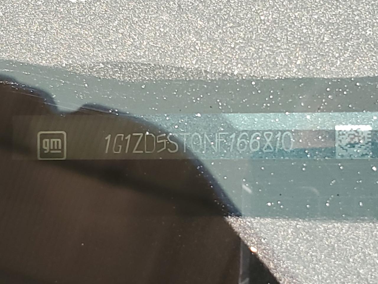 2022 CHEVROLET MALIBU LT VIN:1G1ZD5ST0NF166810