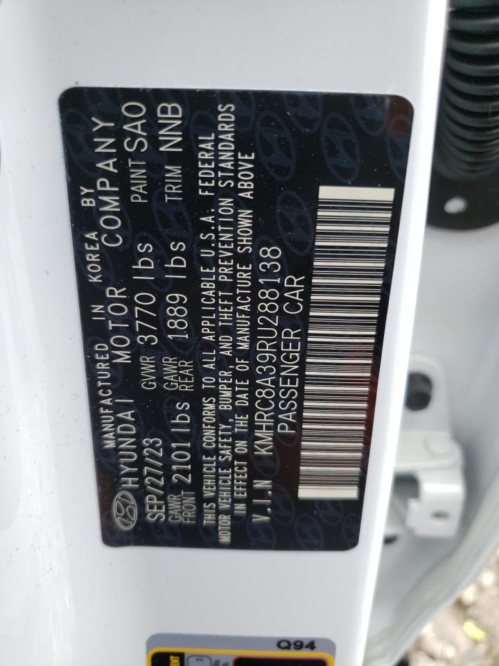 2024 HYUNDAI VENUE SEL VIN:KMHRC8A39RU288138