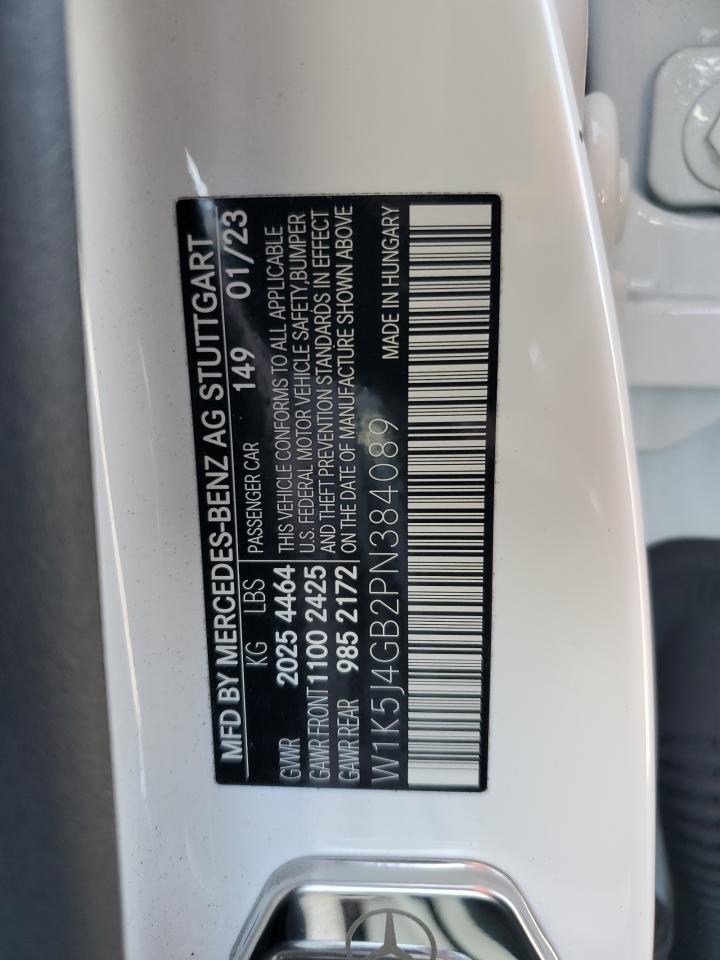 2023 MERCEDES-BENZ CLA 250 VIN:W1K5J4GB2PN384089