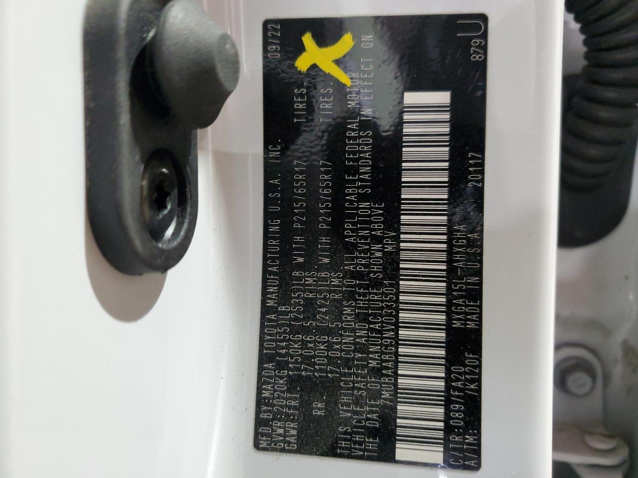 2022 TOYOTA COROLLA CROSS LE VIN:7MUBAABG9NV033501