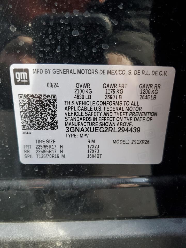 2024 CHEVROLET EQUINOX LT VIN:3GNAXUEG2RL294439