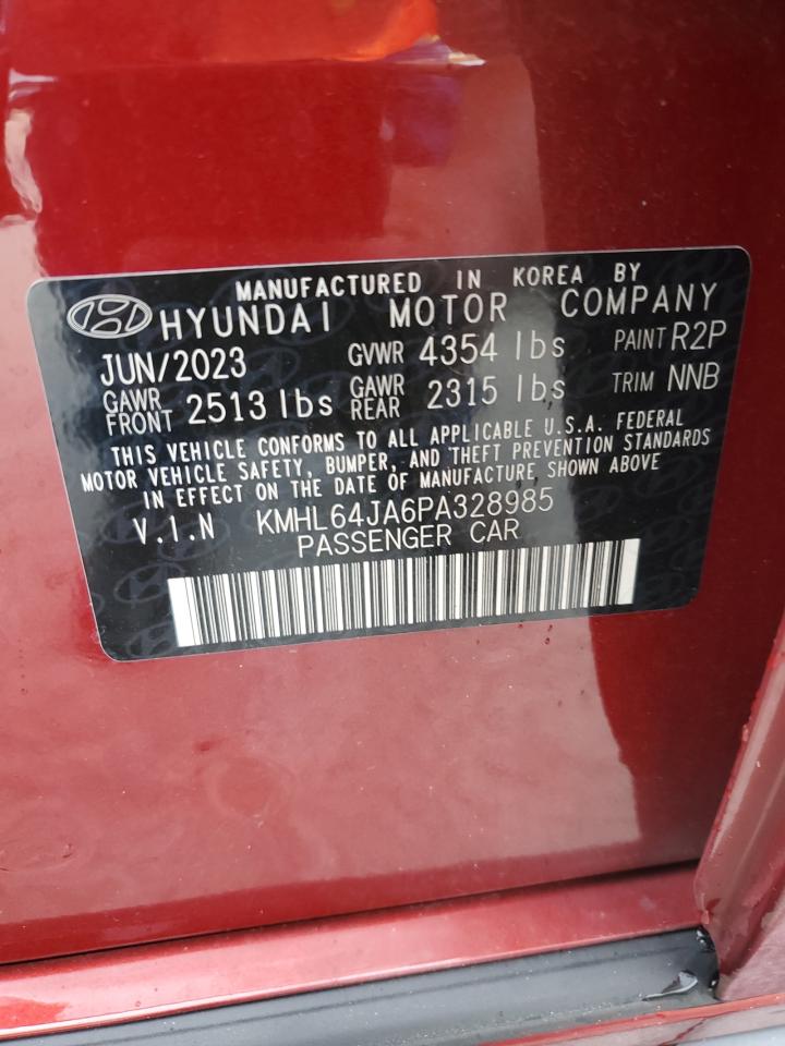 2023 HYUNDAI SONATA SEL VIN:KMHL64JA6PA328985