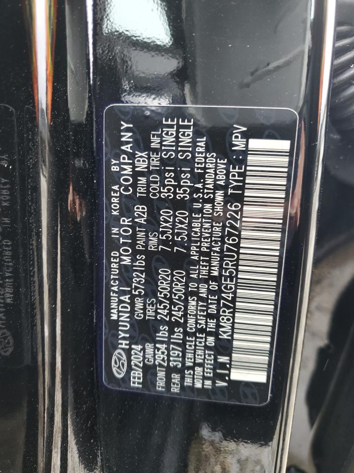 2024 HYUNDAI PALISADE CALLIGRAPHY VIN:KM8R74GE5RU767226