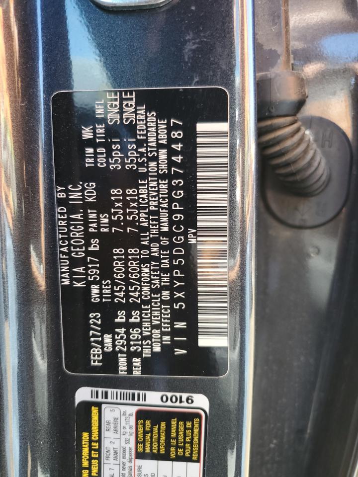 2023 KIA TELLURIDE SX VIN:5XYP5DGC9PG374487