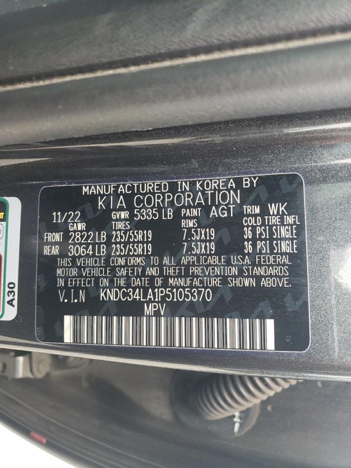 2023 KIA EV6 LIGHT VIN:KNDC34LA1P5105370