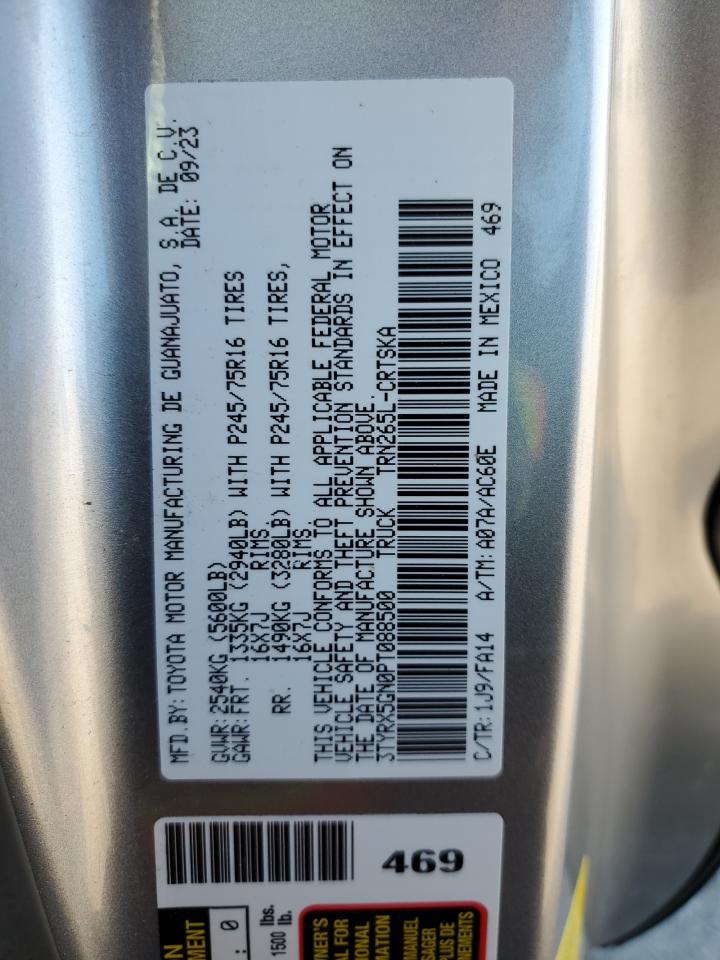 2023 TOYOTA TACOMA ACCESS CAB VIN:1C6RR7GG5JS306861