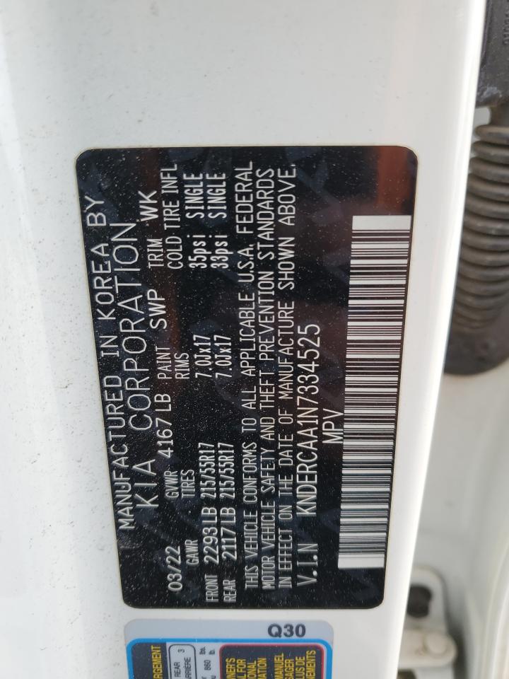 2022 KIA SELTOS EX VIN:KNDERCAA1N7334525