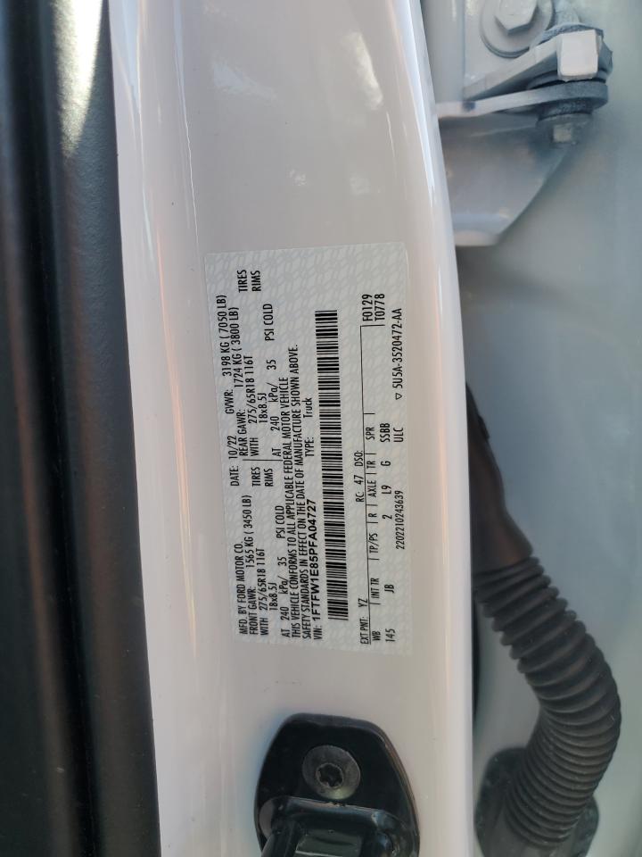 2023 FORD F150 SUPERCREW VIN:1FTFW1E85PFA04727