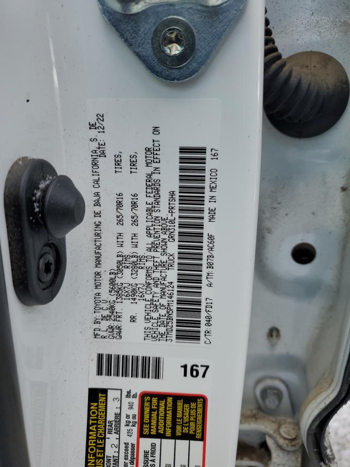 2023 TOYOTA TACOMA DOUBLE CAB VIN:3TMDZ5BN5PM146124