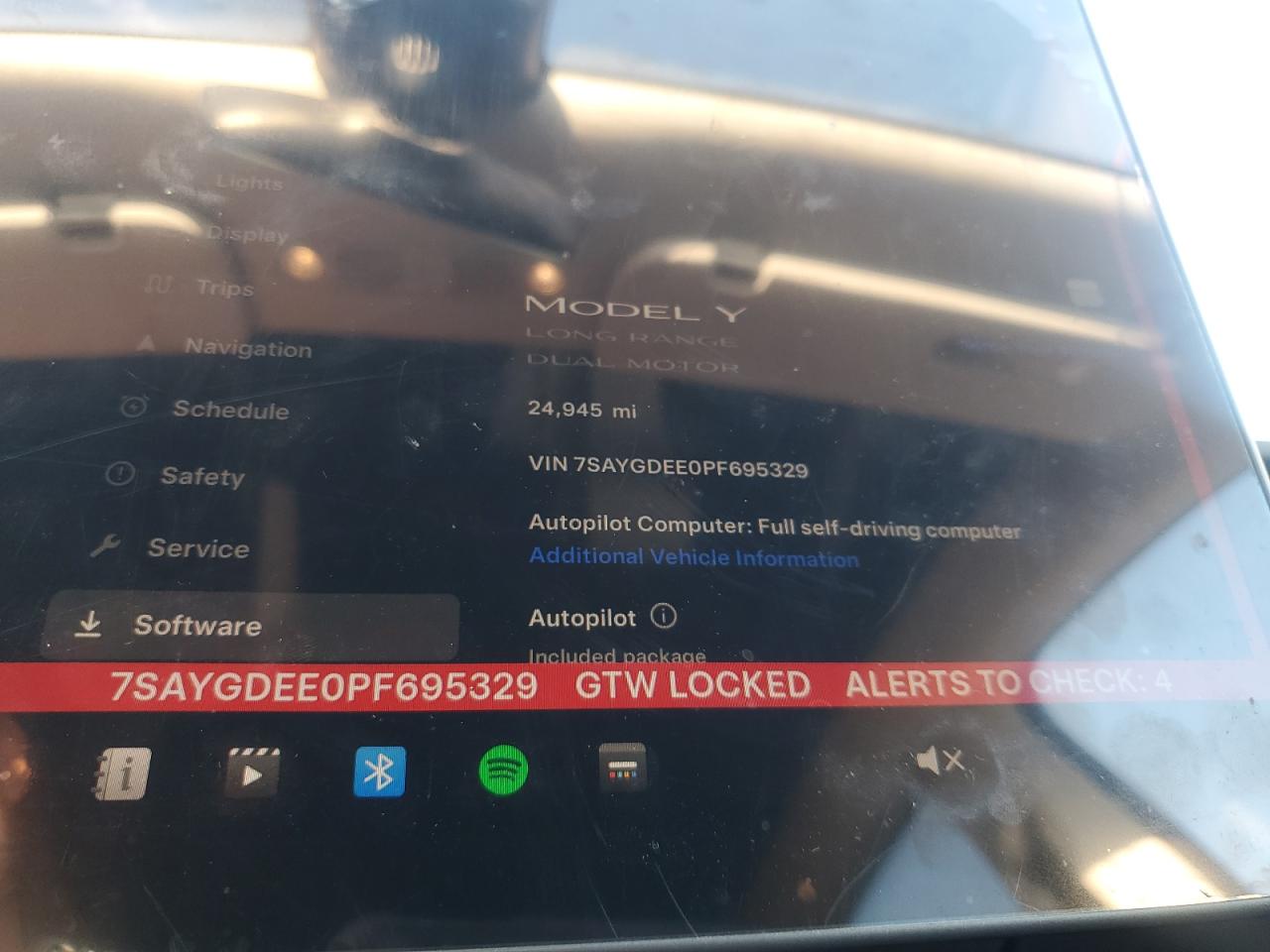 2023 TESLA MODEL Y  VIN:7SAYGDEE0PF695329