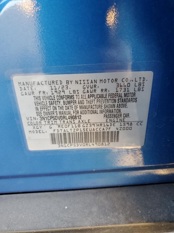 2024 NISSAN KICKS SR VIN:3N1CP5DV0RL490812