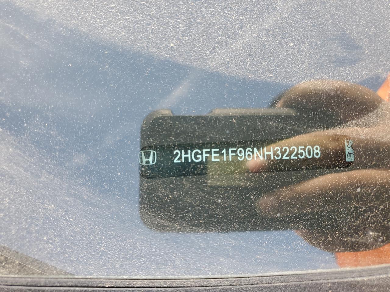 2022 HONDA CIVIC TOURING VIN:2HGFE1F96NH322508