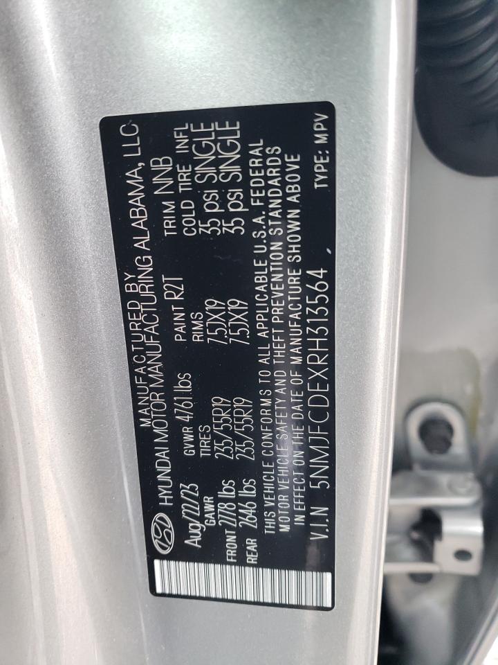2024 HYUNDAI TUCSON SEL VIN:5NMJFCDEXRH313564