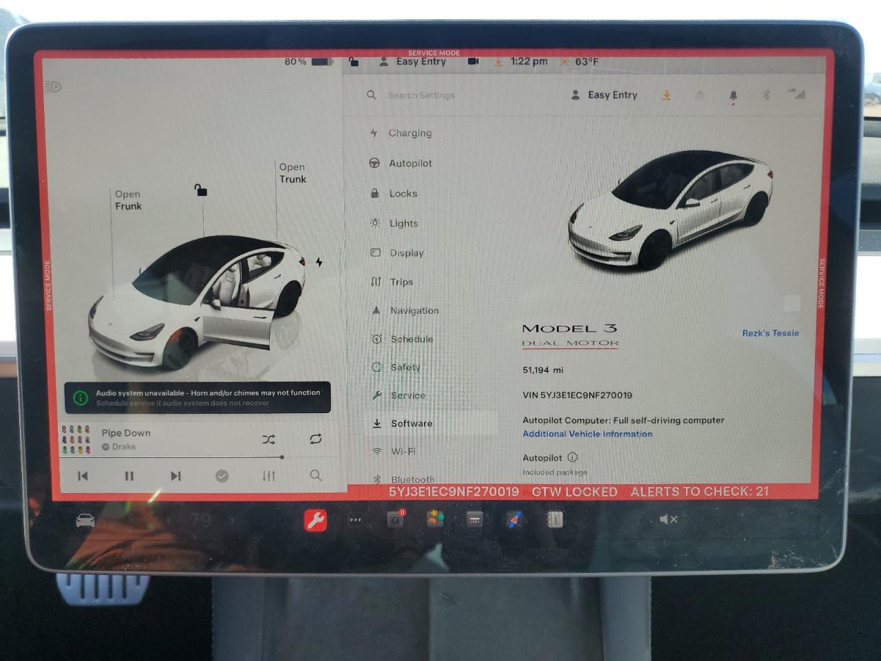 2022 TESLA MODEL 3  VIN:5YJ3E1EC9NF270019