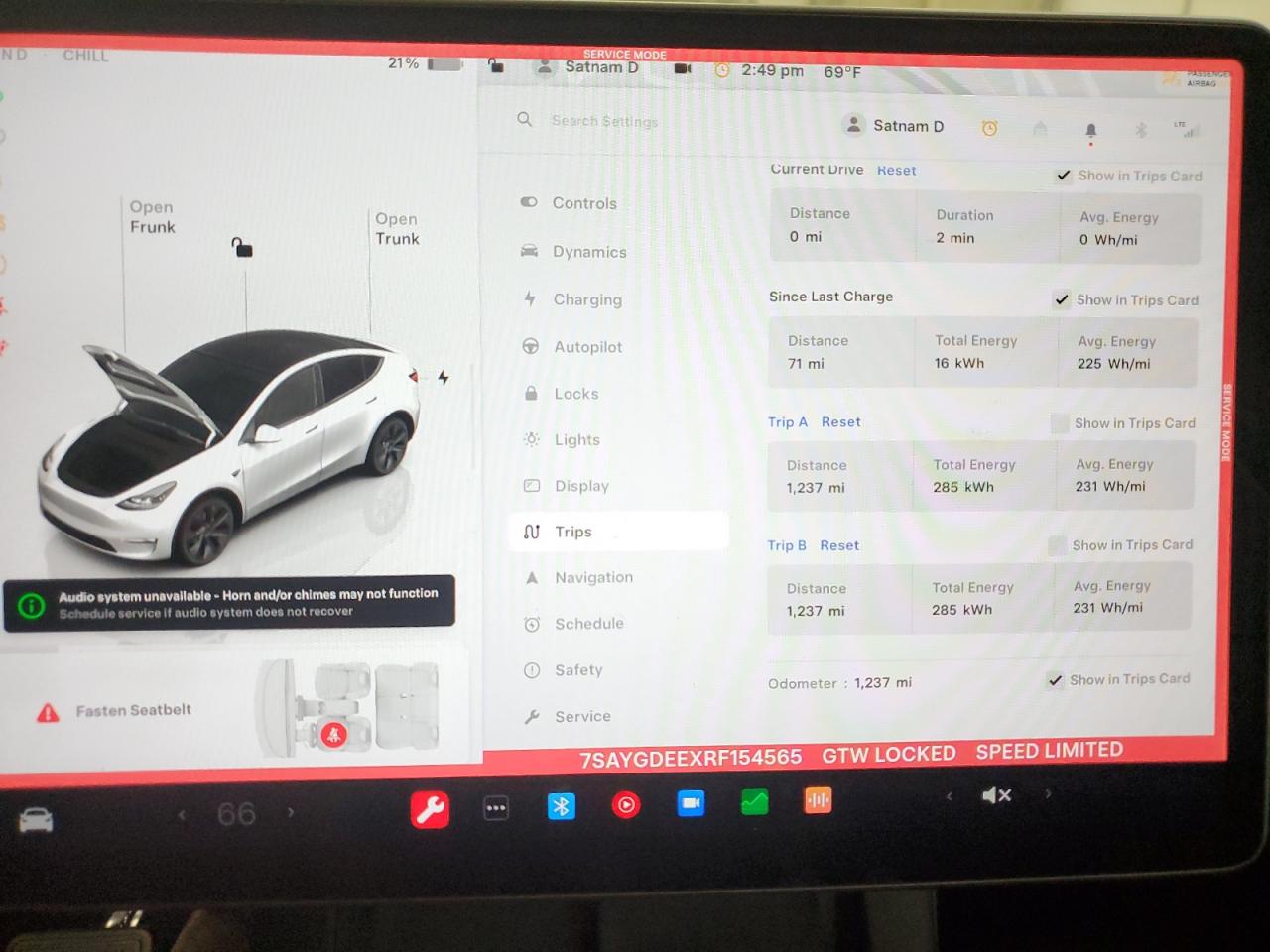 2024 TESLA MODEL Y  VIN:7SAYGDEEXRF154565